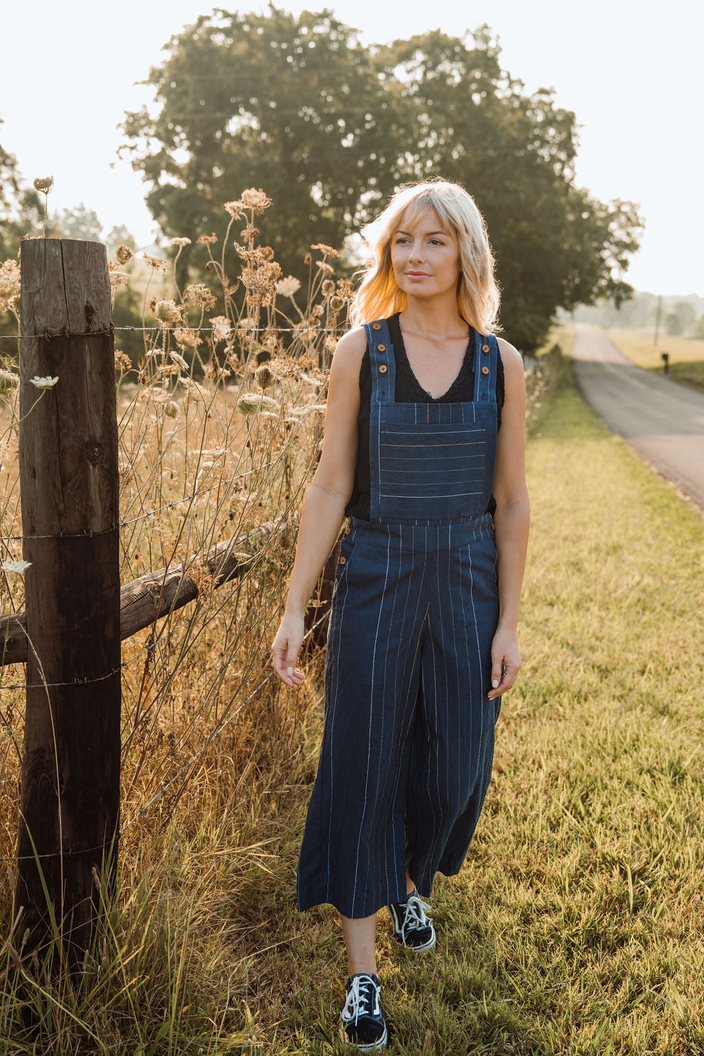 Dilsi Handwoven Cotton Overalls in Navy - Pre-Order 2/30