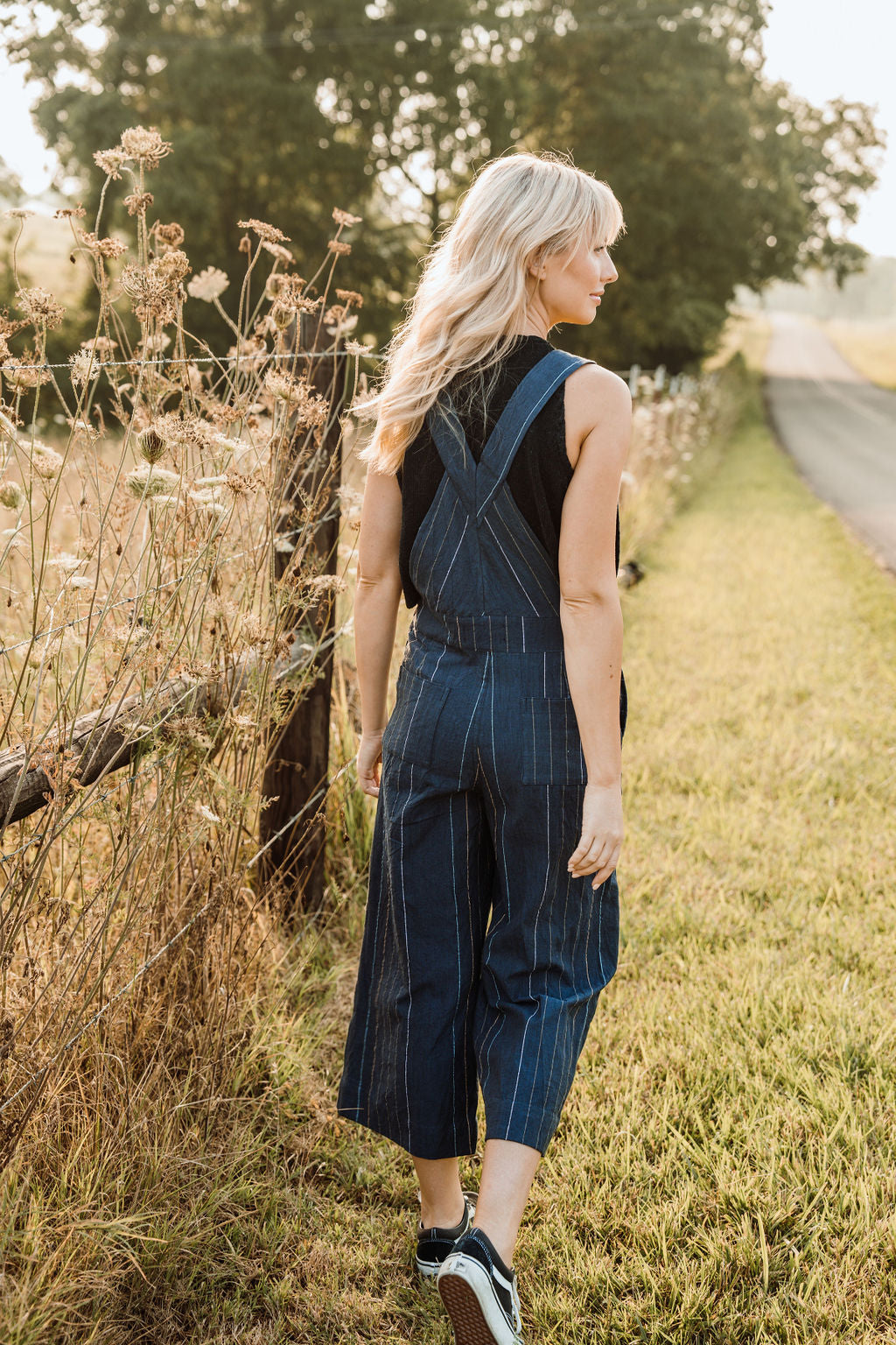 Dilsi Handwoven Cotton Overalls in Navy - Pre-Order 2/30