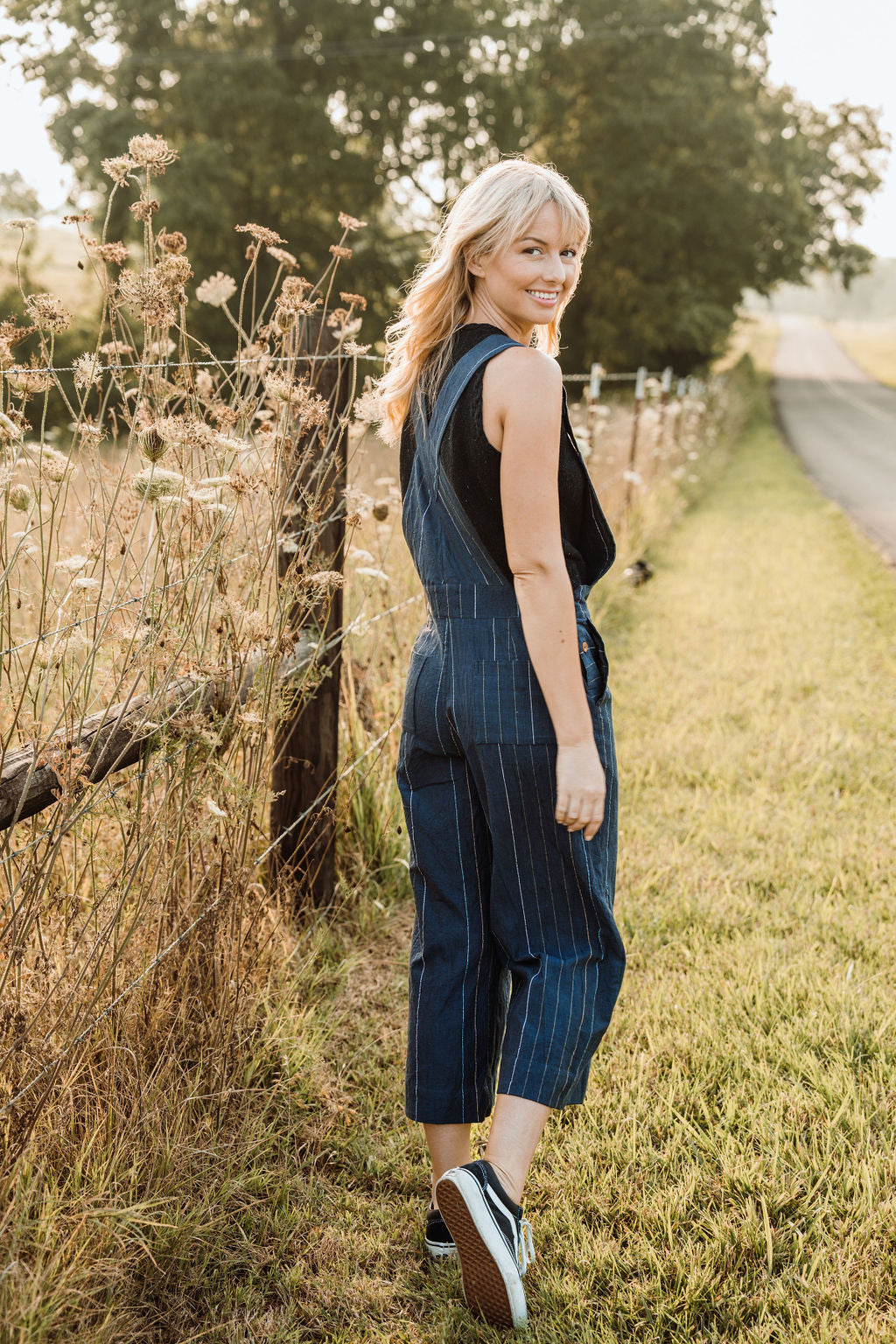 Dilsi Handwoven Cotton Overalls in Navy - Pre-Order 2/30