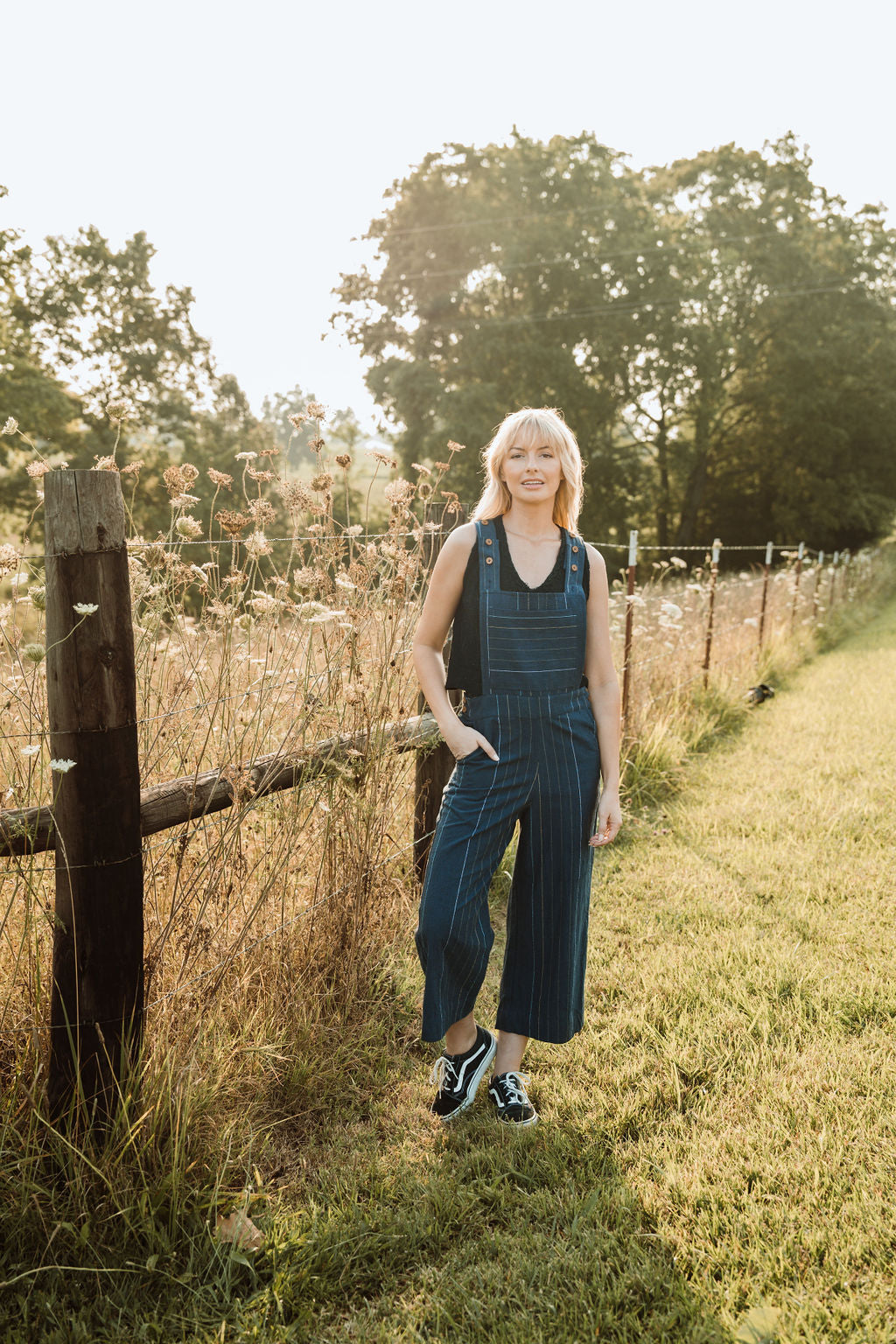 Dilsi Handwoven Cotton Overalls in Navy - Pre-Order 2/30