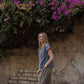 Katie Handwoven Cotton Pants in Mauve Gingham Made to Order