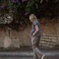 Katie Handwoven Cotton Pants in Mauve Gingham Made to Order