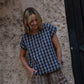 Katie Handwoven Cotton Pants in Mauve Gingham Made to Order