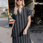 Paula Handwoven Cotton Tunic Dress in Dark Green Made to Order