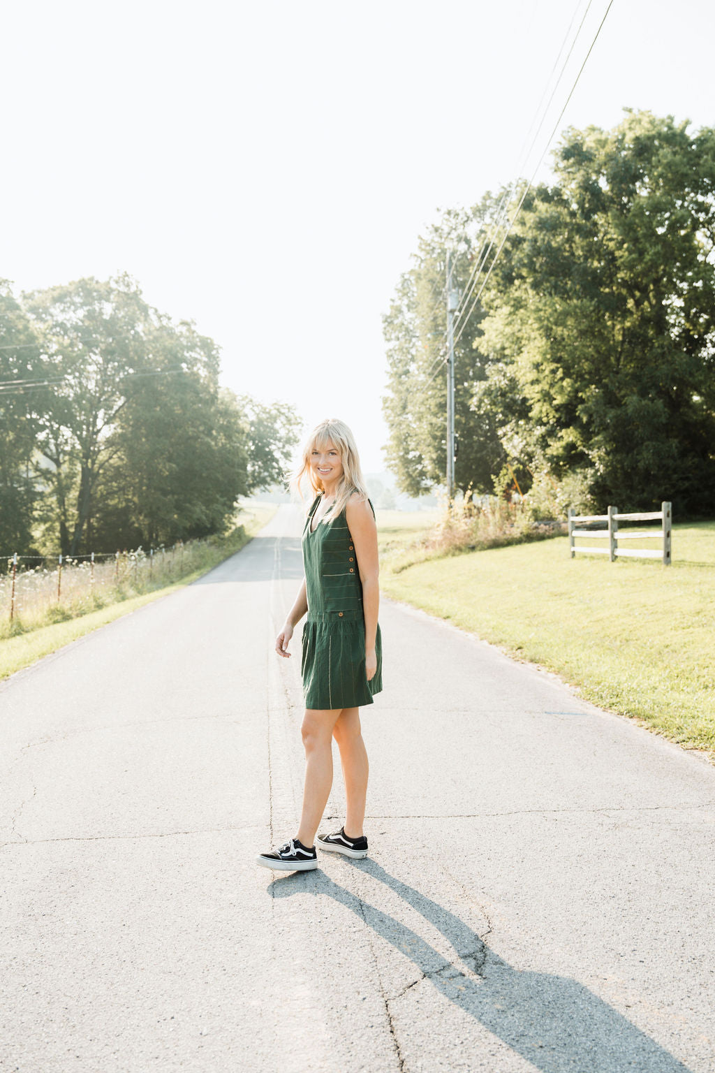 Handwoven Bina Dress in Dark Green - Pre-Order 2/30