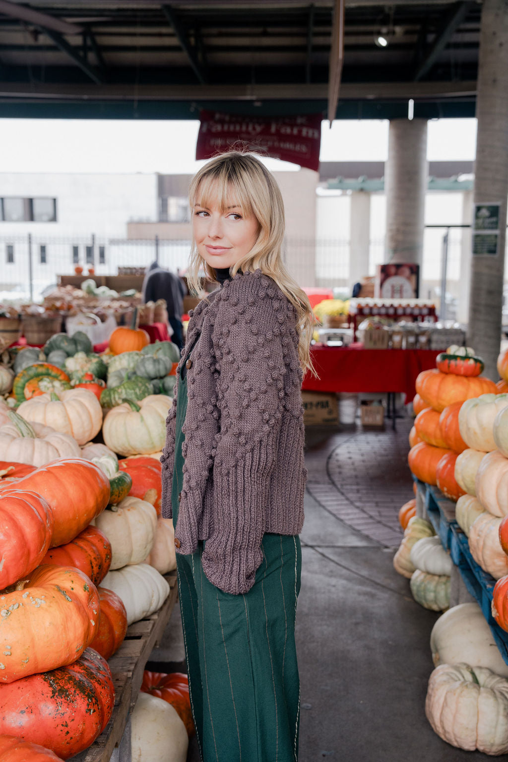 Hand Knit Nepali Wool Jill Sweater in Violet - Pre-order 2/30