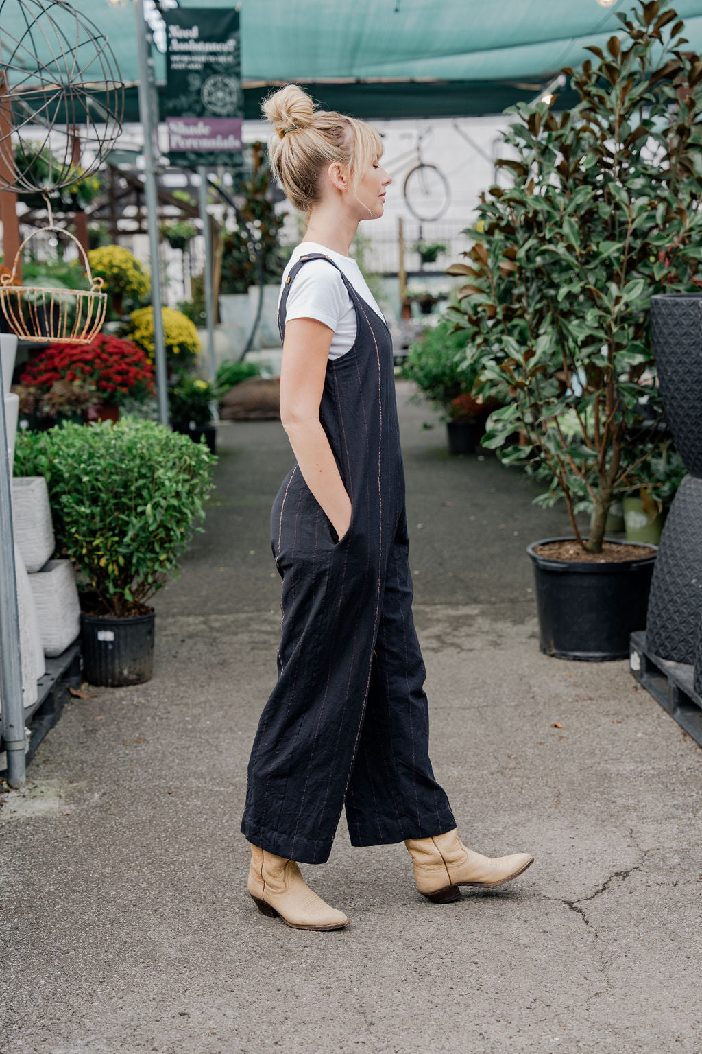 Charli Handwoven Cotton Jumper in Navy - Pre-Order 2/30