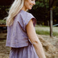 Claudia Mauve Paint Print Made to Order Set and Dress