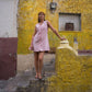 Marcy Mini Dress in Rose Linen