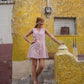 Marcy Mini Dress in Rose Linen