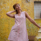 Marcy Mini Dress in Rose Linen