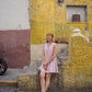Marcy Mini Dress in Rose Linen