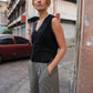 Katie Handwoven Cotton Set in Black and White Gingham Made to Order