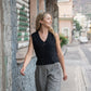 Katie Handwoven Cotton Set in Black and White Gingham Made to Order