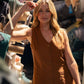 Marcy Mini Dress in Terracotta Cotton