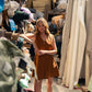 Marcy Mini Dress in Terracotta Cotton