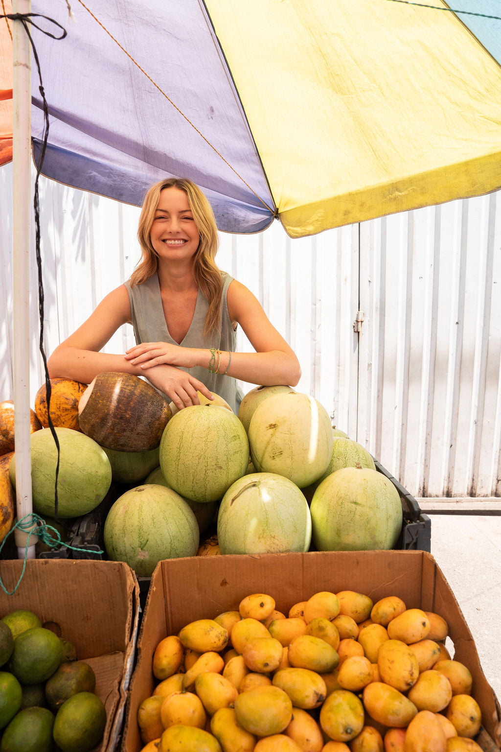 Marcy Mini Dress in Sage Linen