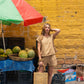 Katie Handwoven Cotton Pants Yellow Gingham Made to Order