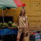 Katie Handwoven Cotton Pants Yellow Gingham Made to Order
