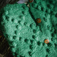 Hand Knit Nepali Wool Jill Sweater in Emerald Green Made to Order