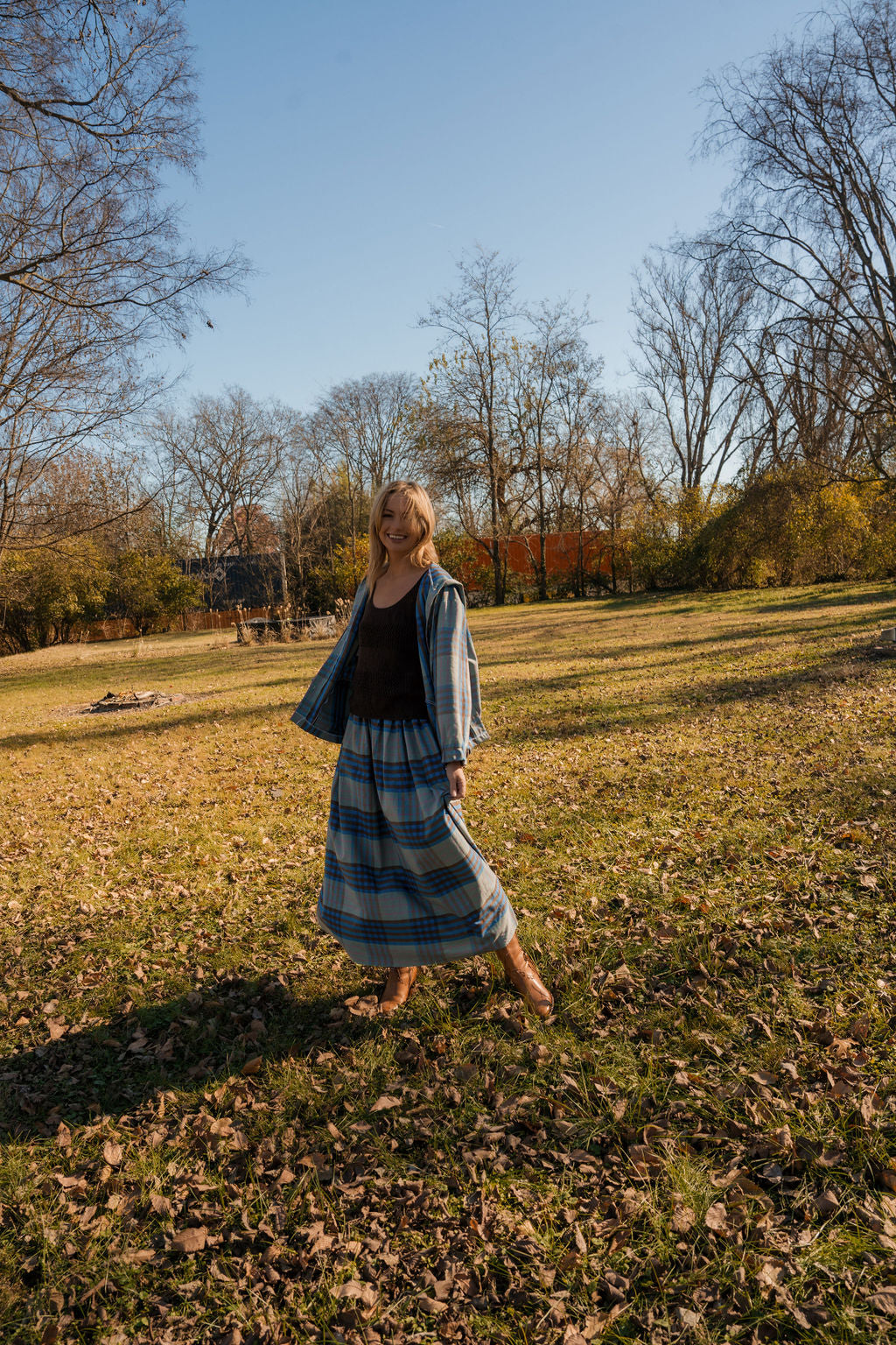 Selena Handwoven Cotton Elastic Waist Skirt - Pre-Order 1/30