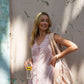 Marcy Midi Dress in Blush Linen