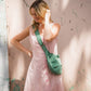 Marcy Midi Dress in Blush Linen