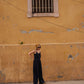 Trouser Pants in Black Linen