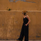 Trouser Pants in Black Linen