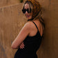 Bias Cut Tank in Black Linen