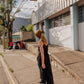 Trouser Pants in Black Linen