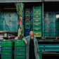 Portuguese Wool Polly Coat in Green and White Check Made to Order