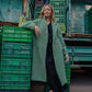 Portuguese Wool Polly Coat in Green and White Check Made to Order