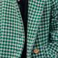 Portuguese Wool Polly Coat in Green and White Check Made to Order