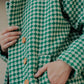 Portuguese Wool Polly Coat in Green and White Check Made to Order