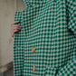 Portuguese Wool Polly Coat in Green and White Check Made to Order