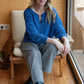Hazel Cotton Cardigan in Periwinkle