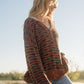Frida Henley in Ruse and Blue Stripe Made to Order