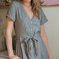June Dress in Tiny Black and White Chambray Check