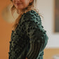 Hand Knit Nepali Wool Jill Sweater in Emerald Green Made to Order