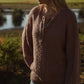 Mindy Textured Knit Henley in Dusty Rose Made to Order