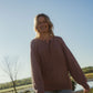 Mindy Textured Knit Henley in Dusty Rose Made to Order