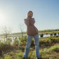 Mindy Textured Knit Henley in Dusty Rose Made to Order
