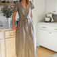 June Dress in Tiny Black and White Chambray Check