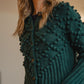 Hand Knit Nepali Wool Jill Sweater in Emerald Green