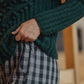 Hand Knit Nepali Wool Jill Sweater in Emerald Green Made to Order