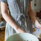 June Dress in Tiny Black and White Chambray Check