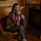 Imogene Oversized Wool Henley in Snowflake Print