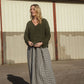 Linen Faro Dress in Black and White Handwoven Cotton Gingham