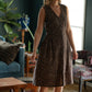 June Dress in Plum Tie Dye Linen